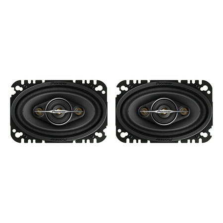 Pioneer - 4" x 6" 4-Way Car Speakers Carbon/Mica-reinforced IMPP cone (Pair) - Black