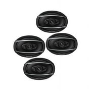 Pioneer TS-A6960F 4-Way 450W 6x9 Coaxial Car Speakers, Black (2 Pairs)