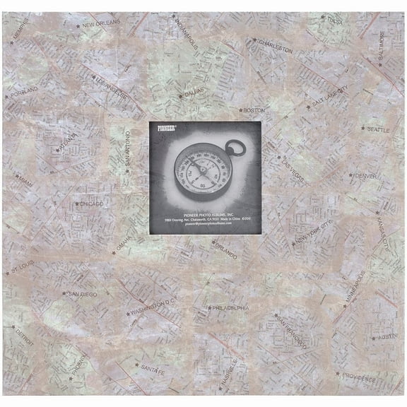 Pioneer Travel Post Bound Album 12"X12"-City Maps