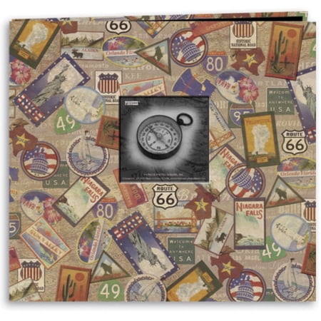 Pioneer Travel Post Bound Album 12"X12"-Travel Stickers