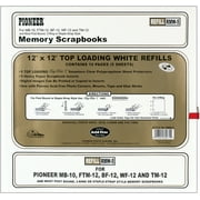 Pioneer Photo Albums 12x12 Top Loading Scrapbook Refills, White