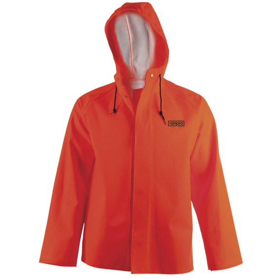 Pioneer V3246250-4XL Heavy-Duty Fishing Jacket - Marine/Fish Oil Resistant, Orange, 4XL