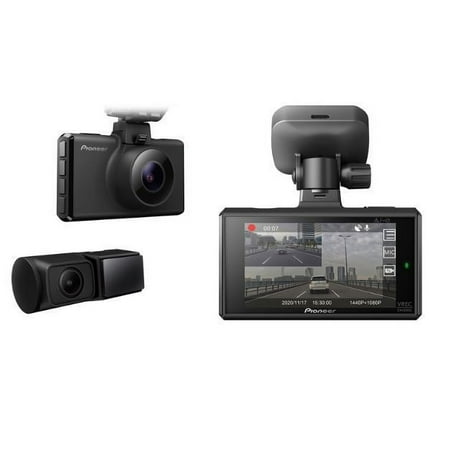 Pioneer VREC-DH300D 2-Channel Dual Recording 1440p WQHD (Wide Quad HD) Dash Camera System