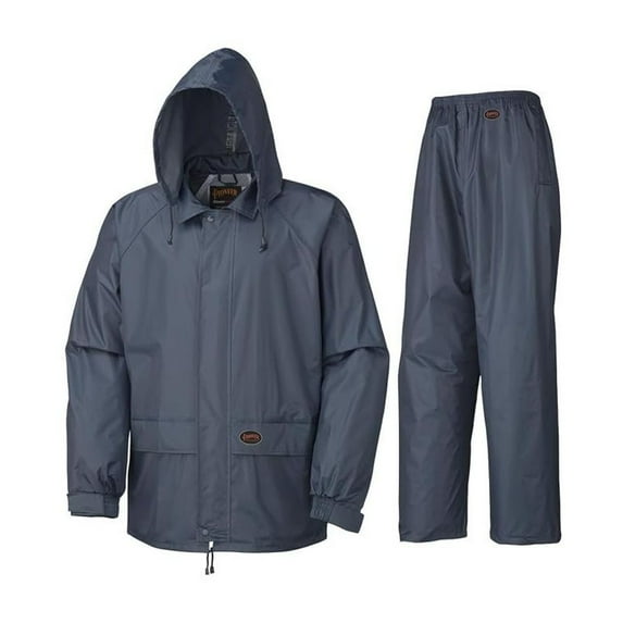 Pioneer Waterproof Rain Suit for Men - Lightweight Rain Jacket and Rain Pants - 2 Pockets - Navy Blue