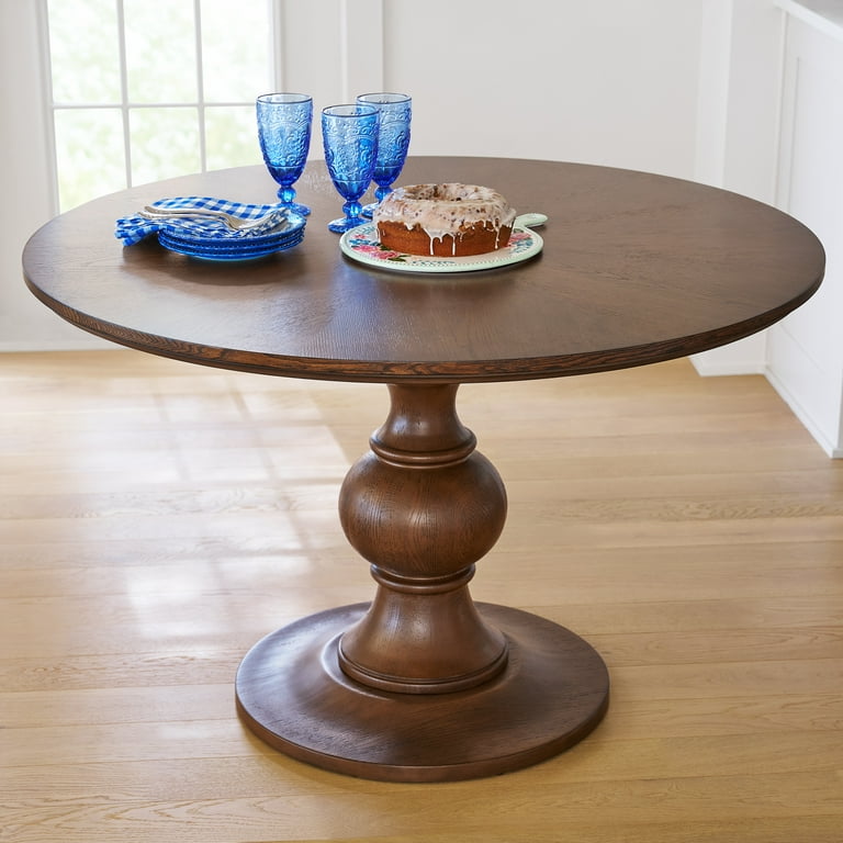 Pioneer Woman Callie Round Dining Table, Heirloom Brown Finish