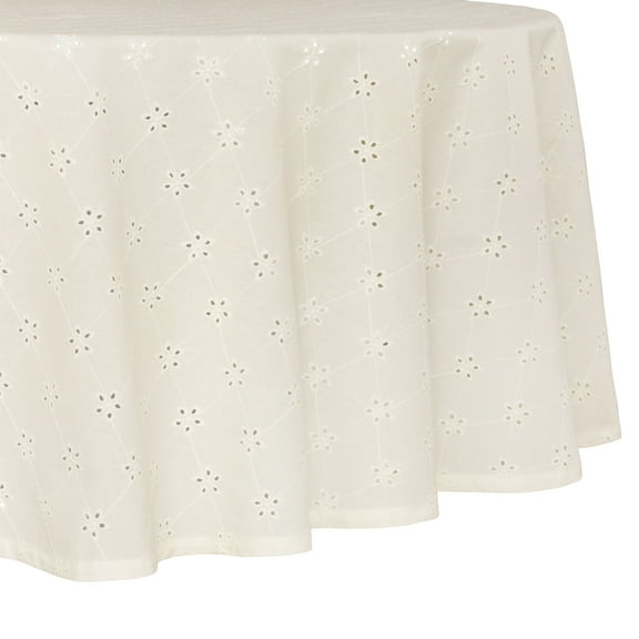Pioneer Woman Eyelet Table Cloth, 70R'