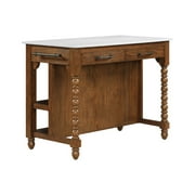 The Pioneer Woman Harper Kitchen Island with Drawers, Homestead Brown