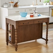 The Pioneer Woman Harper Kitchen Island with Drawers, Homestead Brown