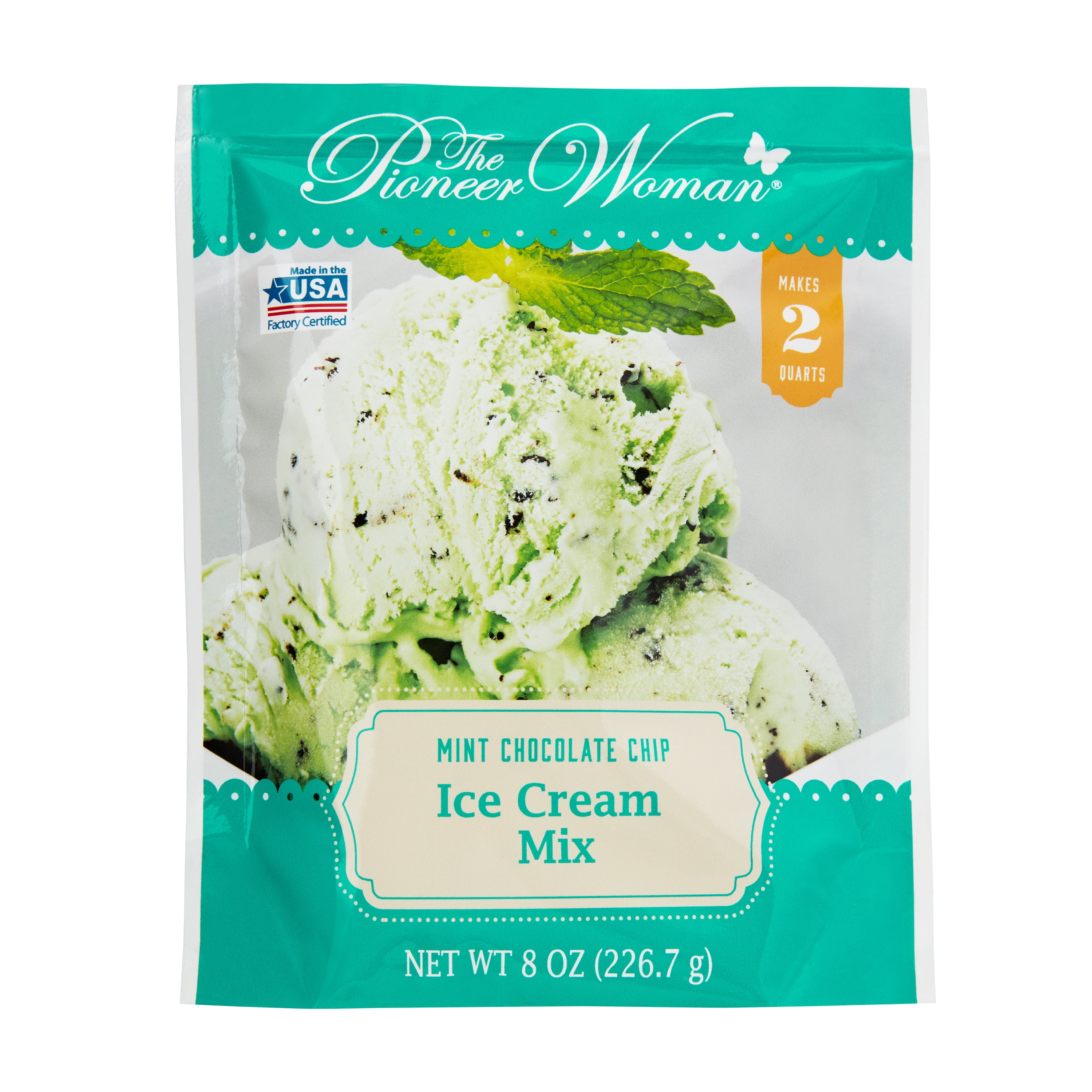 Pioneer Woman PWICMX8MNTCHP Individual 8 oz. Mint Chocolate Chip Ice Cream Mix Packet