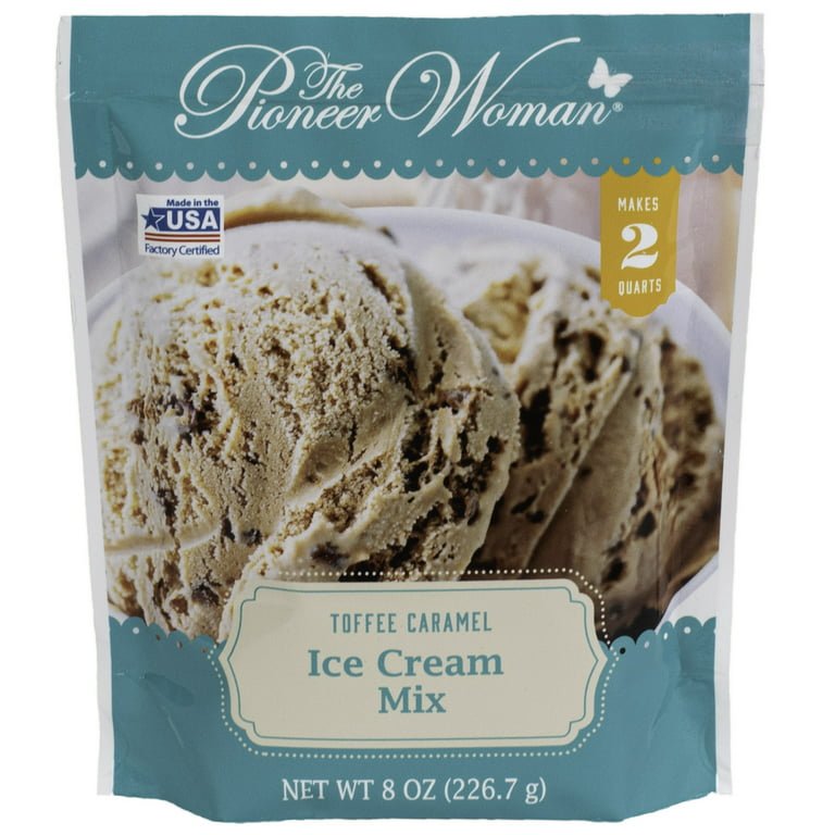 CHOCOLATE CHIP ICE CREAM IN PIONEER WOMAN ICE CREAM MAKER! CHOCOLATE CHIP  ICE CREAM MIX + COOKIE 