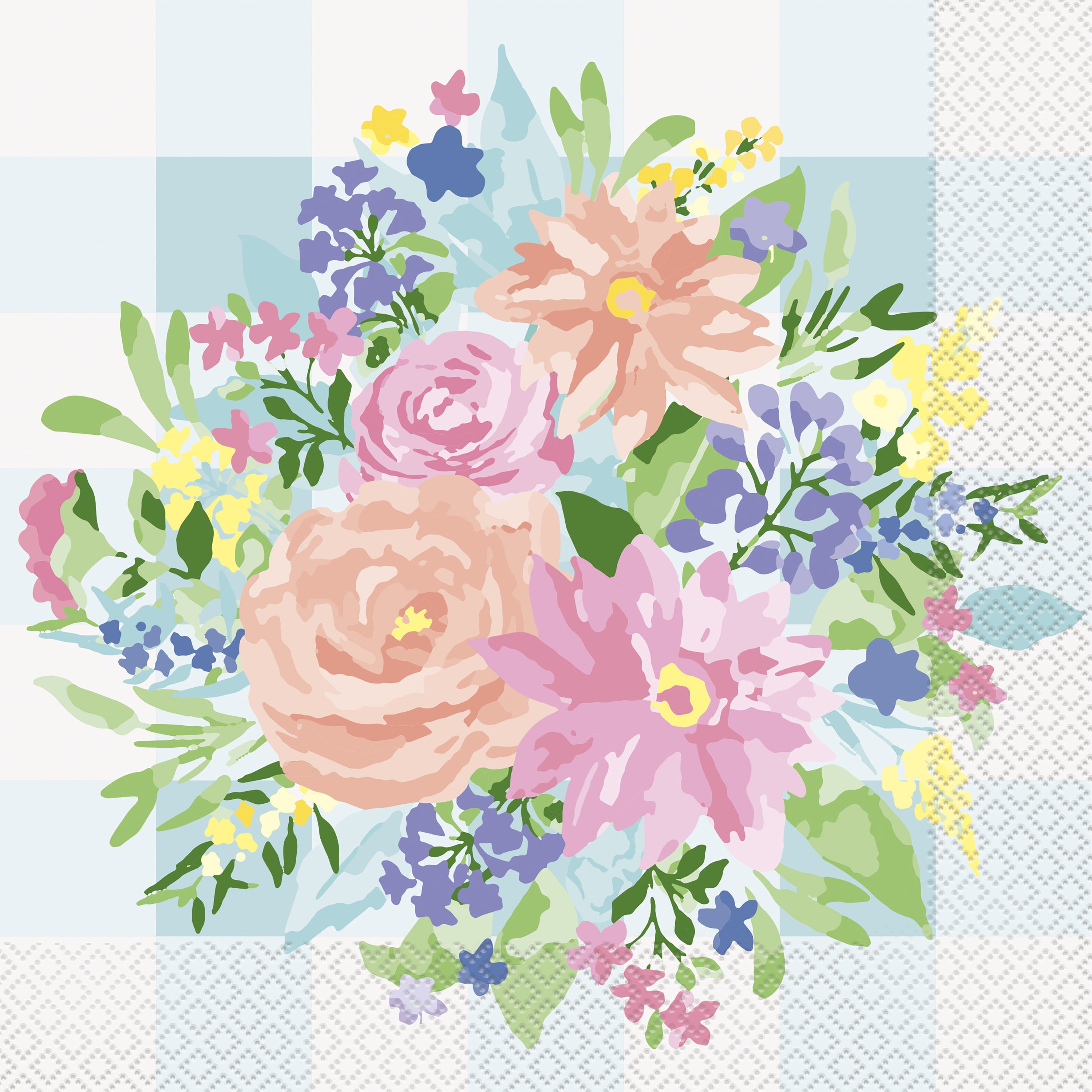 Pioneer Woman Spring Flowers Paper Dinner Napkins, 8in, 40ct