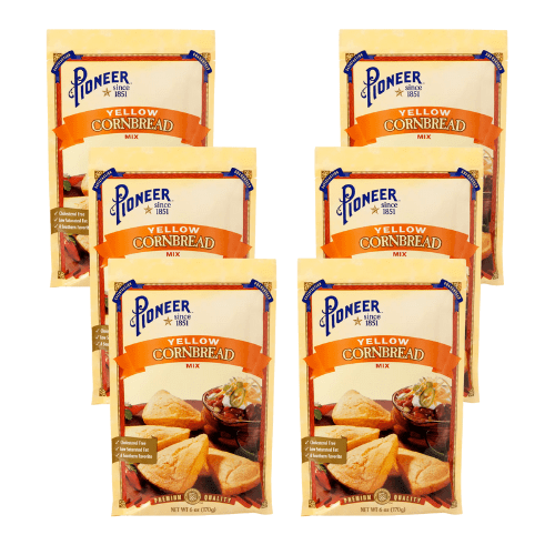Pioneer Yellow Cornbread Mix 6 Pack 6 oz