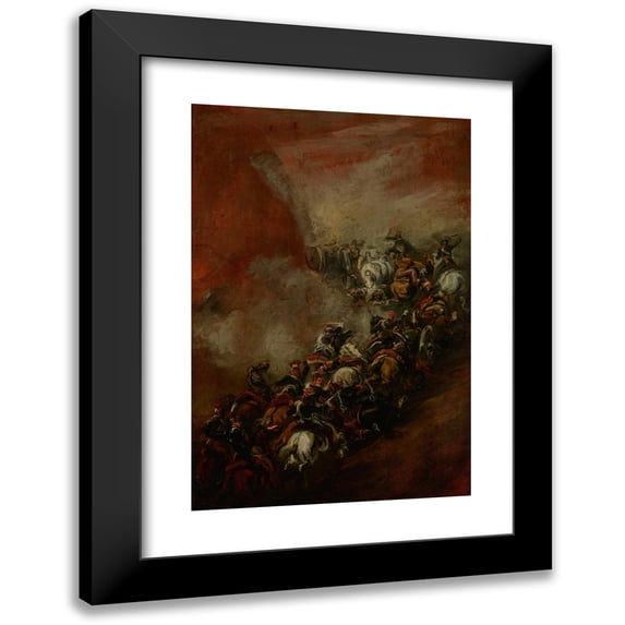 Piotr Michałowski 13x18 Black Modern Framed Museum Art Print Titled - Somosierra (1845-1855)