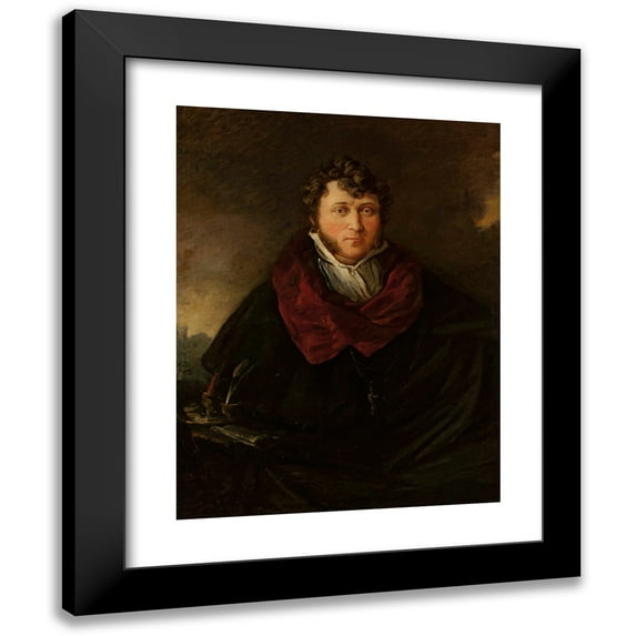 Piotr Michałowski 15x18 Black Modern Framed Museum Art Print Titled - Portrait of Antoni Ostrowski (circa 1824)