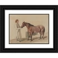 thumbnail image 1 of Piotr Michałowski 24x19 Black Ornate Framed Double Matted Museum Art Print Titled: Stableman with a Horse (1845), 1 of 5