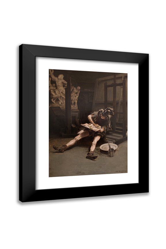 Piotr Stachiewicz 11x14 Black Modern Framed Museum Art Print Titled - Phantoms in the Studio - Irony (1883-1885)