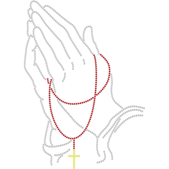 Pious Hand Iron on Rhinestone Heat Transfer Crystal Rhinestone Heat Transfer Faith Hip Hop Iron on Boys' Decor Hot Fix Sticker for DIY Crafts T-Shirt Clothes Hat Bag Decal