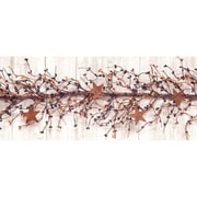 Pip Berry Garland With Stars Primitive Mix 40" - Orange/Black/Brown - 40 inches