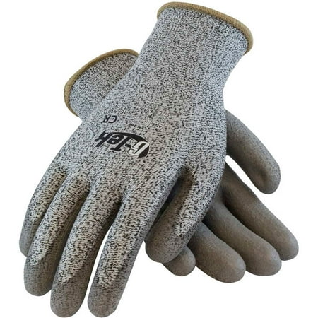 PIP G-Tek 16-530/L, Seamless Knit PolyKor® Blended Glove with Polyurethane Coated Flat Grip on Palm & Fingers - Image 4
