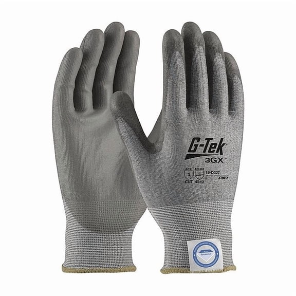 Cut-Resistant Glove, Cut Level A3 ,Dipped ,Polyurethane ,Smooth ,M 12 PK 19-D327/M