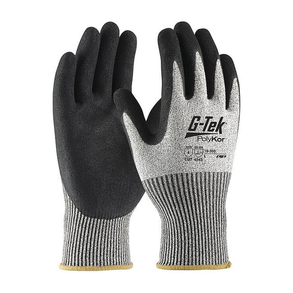 Cut-Resistant Glove, Cut Level A4 ,Dipped ,Foam Nitrile ,Sandy ,S 12 PK