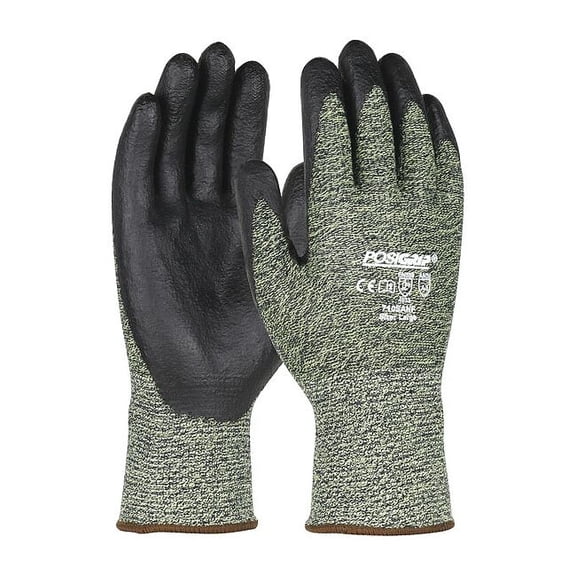 Cut-Resistant Glove, Cut Level A3 ,Dipped ,Foam Nitrile ,Sandy ,S 12 PK