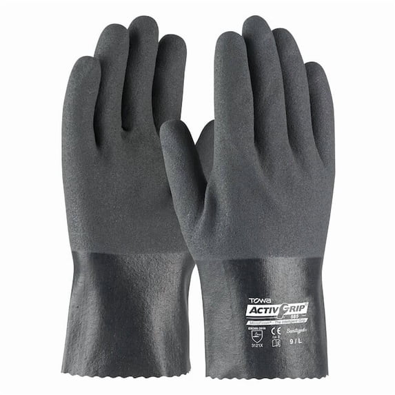 Pip Chemical Resistant Gloves, Gray, 1 PR 56-AG585/M