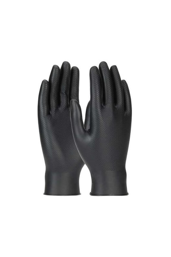 Pip Disposable Gloves, Black, L, 9, PK50 67-246/L