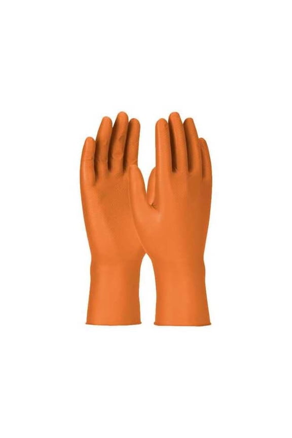 Pip Disposable Gloves, Orange, M, 8, PK50 67-307/M