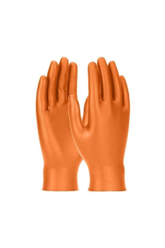 Pip Disposable Gloves, Orange, S, 7, PK50 67-256/S