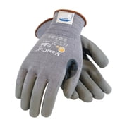 Protective Industrial Products Large MaxiCut 5 By ATG Medium Weight Cut Resistant Gray Micro-Foam Nitrile Palm And Fingertip Coated Work Gloves With Gray Seamless Dyneema, Lycra And Glass L