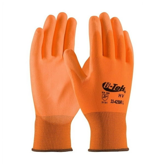 Pip Knit Gloves, ,Polyurethane ,Smooth ,L 12 PK 33-425OR/L