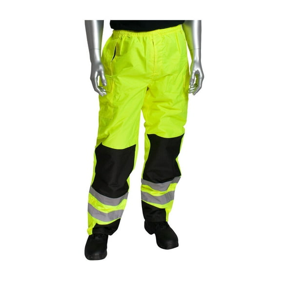 Protective Industrial Products Ansi 107 Class E Ripstop Overpant Hi Vis Lime Yellow Medium