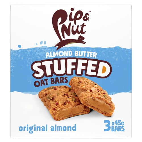 Pip & Nut Almond Butter Stuffed Original Oat Bar 3 x 45g, British Import (Pack of 3)