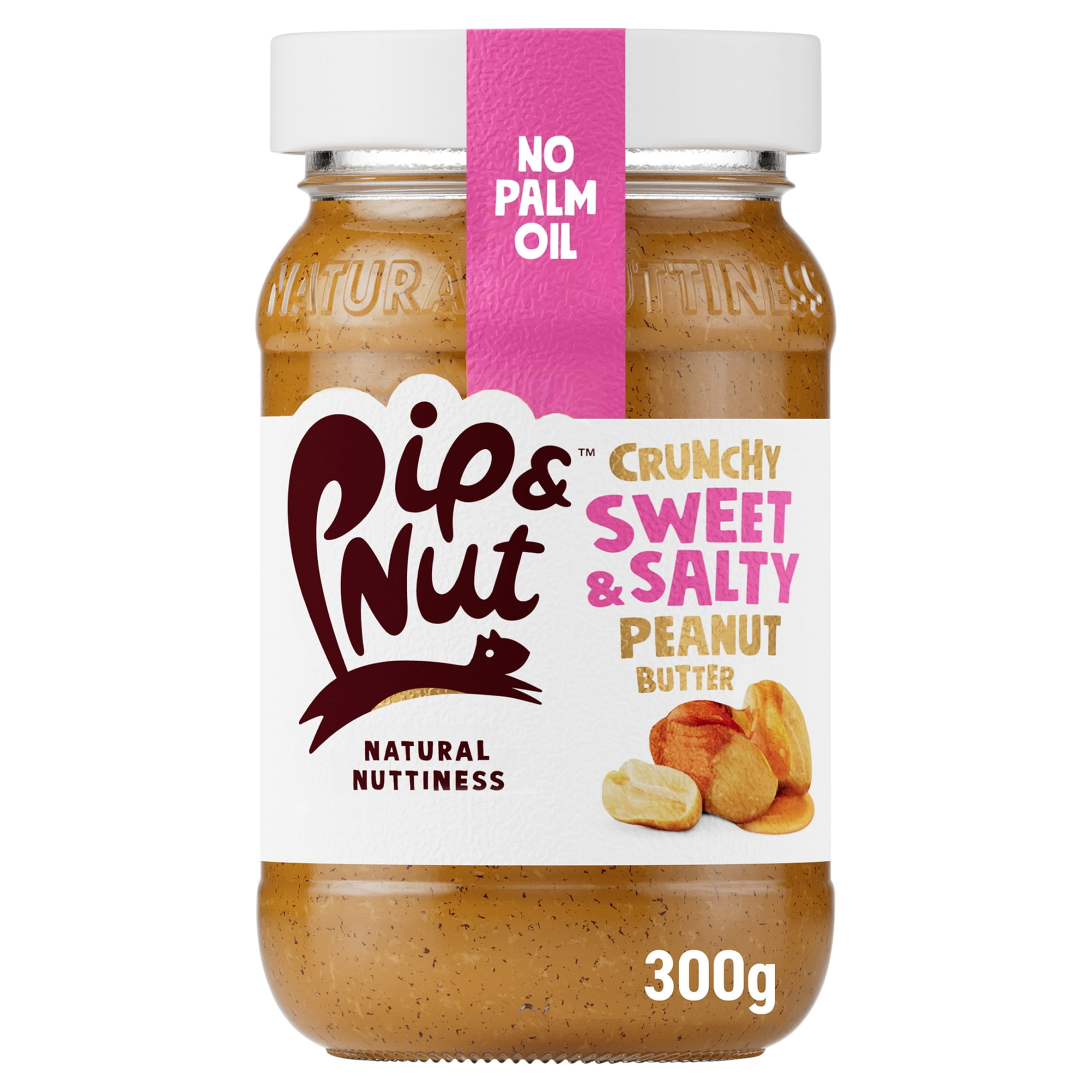 Pip & Nut Crunchy Sweet & Salty Peanut Butter 300g, Imported from Britain