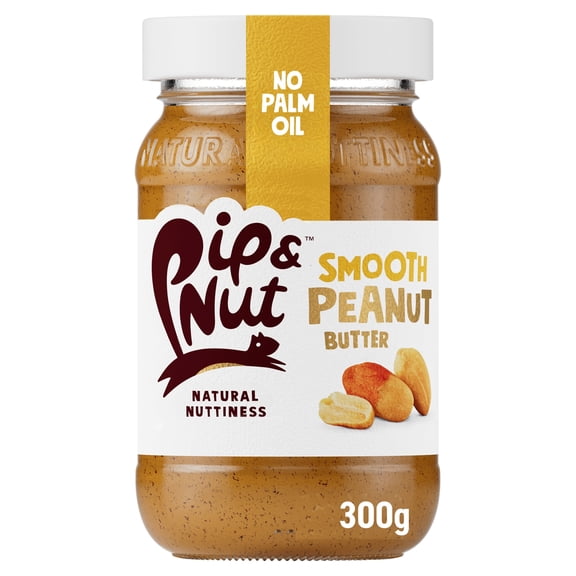 Pip & Nut Smooth Peanut Butter 300G, Imported from Britain