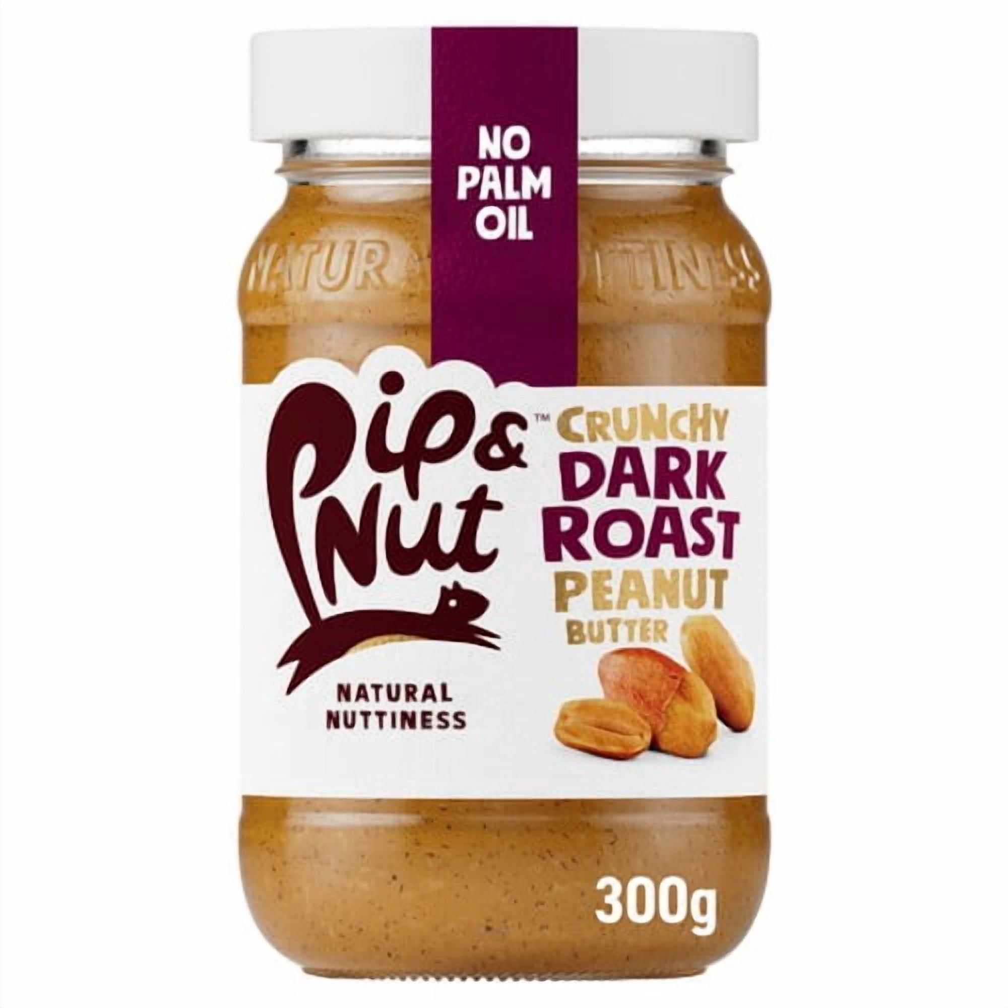 Pip & Nut Ultimate Dark Roast Crunchy Peanut Butter 300g, British Import (Pack of 2)
