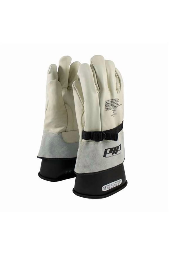 PIP Industries B676582 Top Grain Cowhide Leather Protector for Novax Reinforced Gloves, Brown - Size 8
