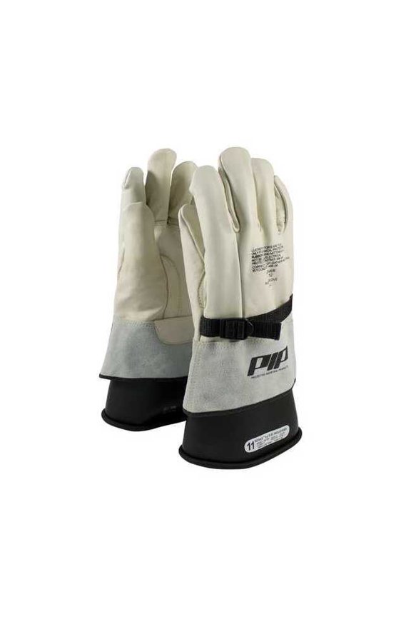 PIP Industries B676583 Top Grain Cowhide Leather Protector for Novax Reinforced Gloves, Brown - Size 9