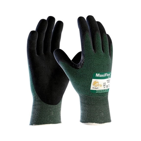 Gloves, HPPE, ,Sandy Palm, Knit,Yellow, 1 PR 34-8743V/XL