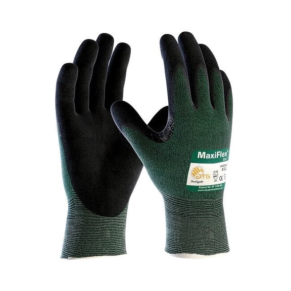 Gloves, HPPE, ,Sandy Palm, Knit,Yellow, 1 PR 34-8743V/XL