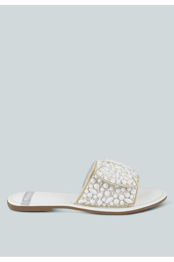 Pipa Big Bow Beaded Flats