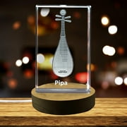 Pipa Flute 3D Engraved Crystal 3D Engraved Crystal Keepsake/Gift/Decor/Collectible/Souvenir