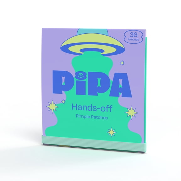 Pipa Skincare Pimple Patches Hands Off | Day, Night, On The Go Hydrocolloid Acne Dots Emoji Shaped | Waterproof Pore Care Strips, Nighttime Spot Pimple Cover Stickers, 36 Count