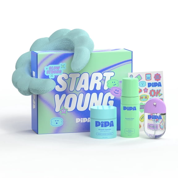 Pipa Skincare Start Young Bundle Gift Set | 3-Step Gentle Skin Care Routine for Tweens | Includes Foam Cleanser, Moisturizer & Facial Mist
