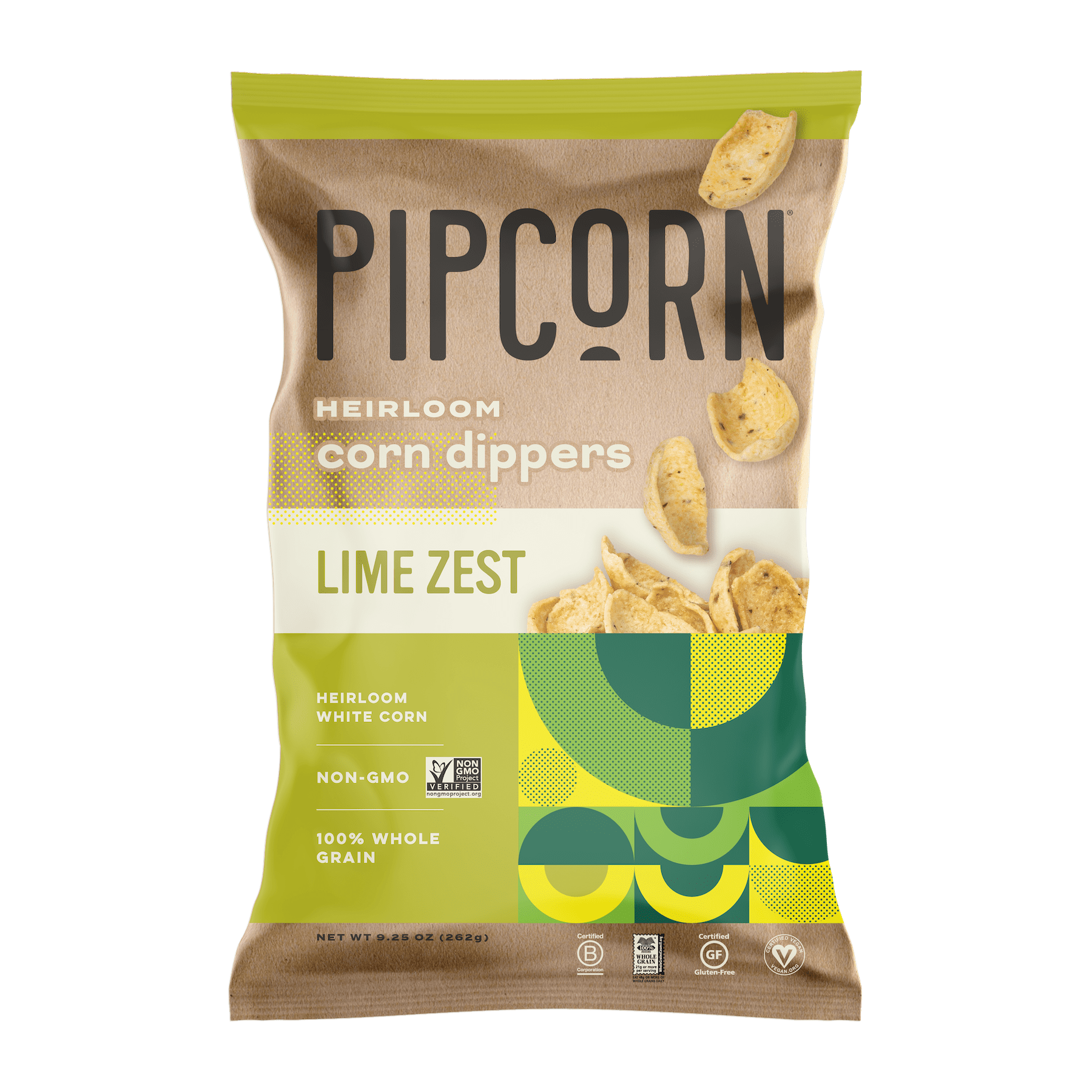 Pipcorn Lime Zest Non-GMO Corn Dippers, 9.25 Oz.
