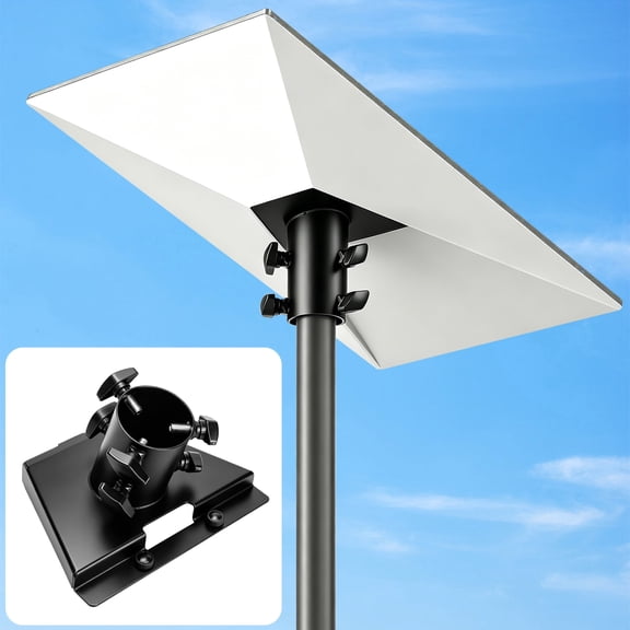Pipe Adapter for Starlink Gen 3, Heavy Duty Pole Mount Adapter for Starlink Standard V3 Dish, Fits 1.1"-2.1" Masts, Easy Install Mounting Kit for Roof, RV, Outdoor Use