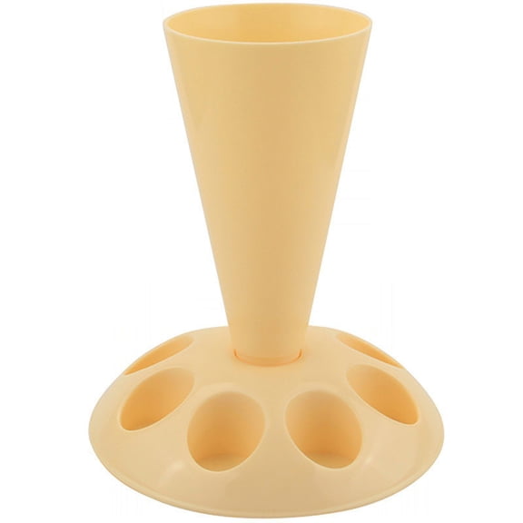 Pipe Bag Holder for Icing Tips - Piping Bag Stand with 8 Nozzle Slots - Frosting Bag Caddy for Cake Decorating - Baking Tool Organizer for Kitchen Countertop - Reusable Plastic Pastry Bag Support