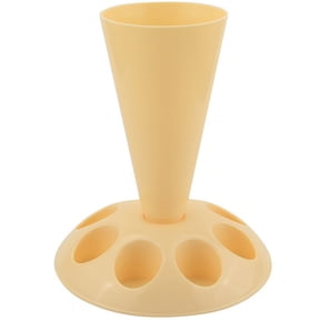 Pipe Bag Holder for Icing Tips - Piping Bag Stand with 8 Nozzle Slots - Frosting Bag Caddy for Cake Decorating - Baking Tool Organizer for Kitchen Countertop - Reusable Plastic Pastry Bag Support