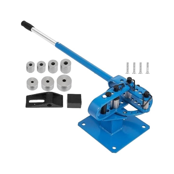 Pipe Bender Manual Bench Steel Tube Bending Kit With 7Dies 1-3in Multifonction Compact Flat Bar Rod Brake Bends Tool ,Easy to Operate